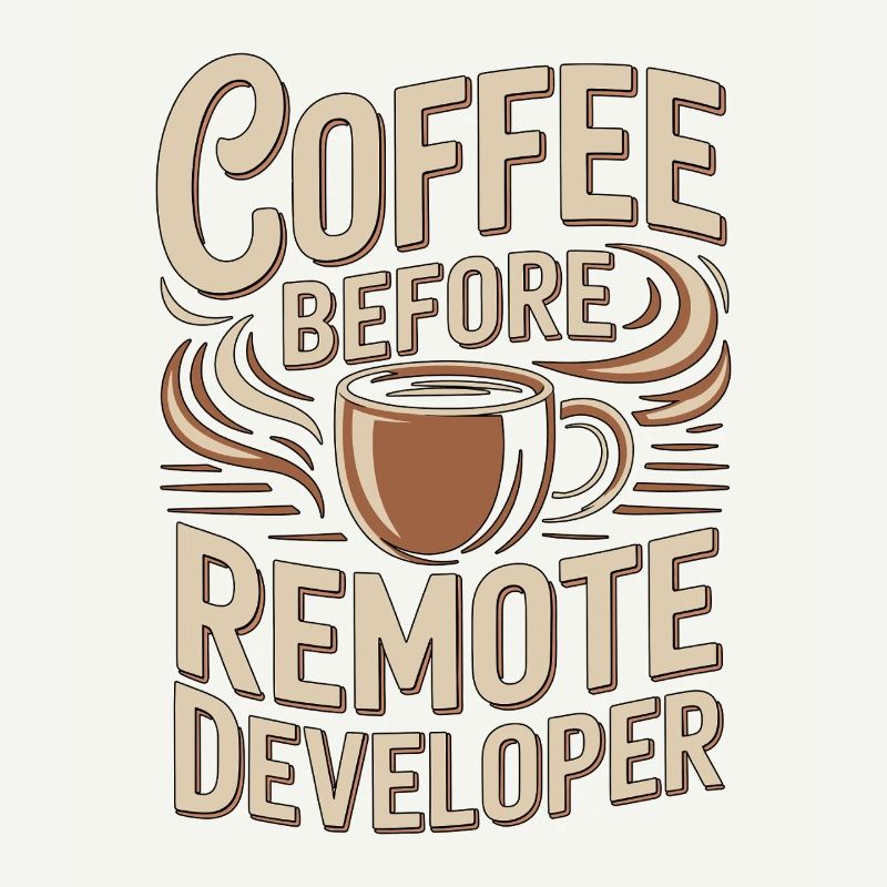 Remote Developer Coffee Remote Tech Coffee Lover