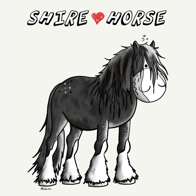 Da steht ein Shire Horse