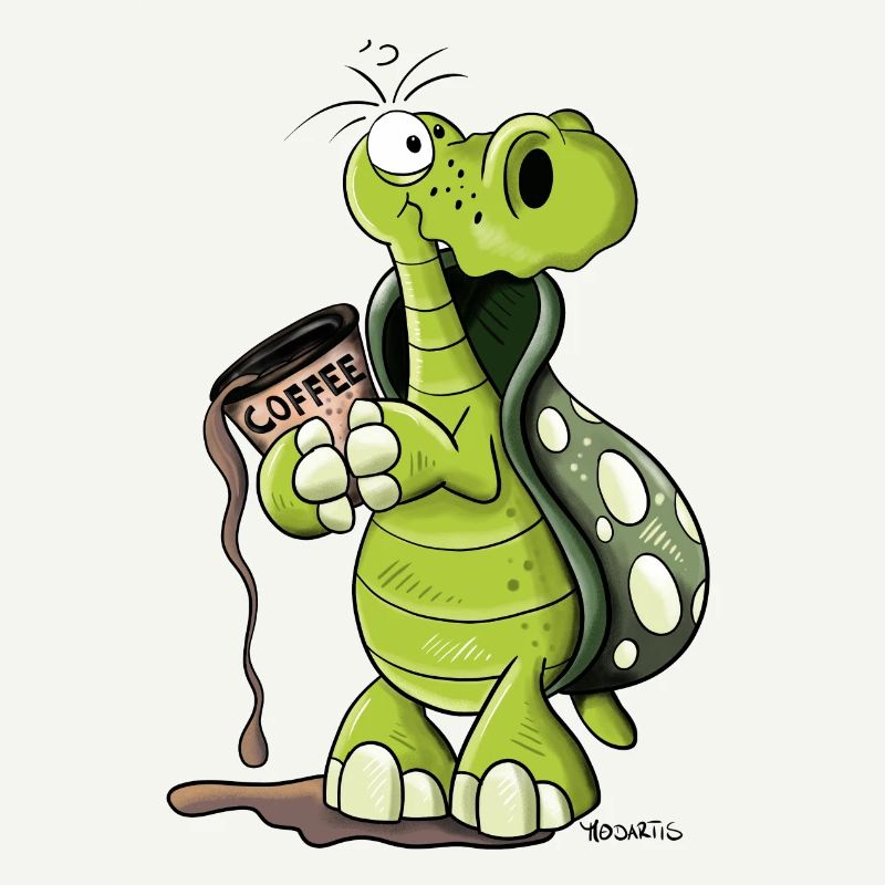 Turtle needs coffee