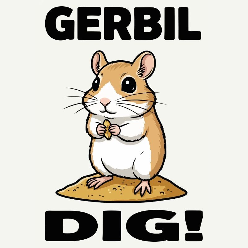 Gerbille Dig Gerbil Rongeur Grain Sable