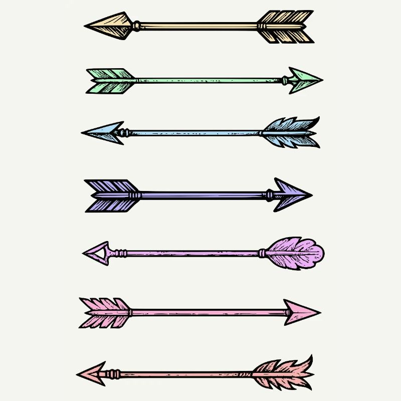 Conception de flèches colorées