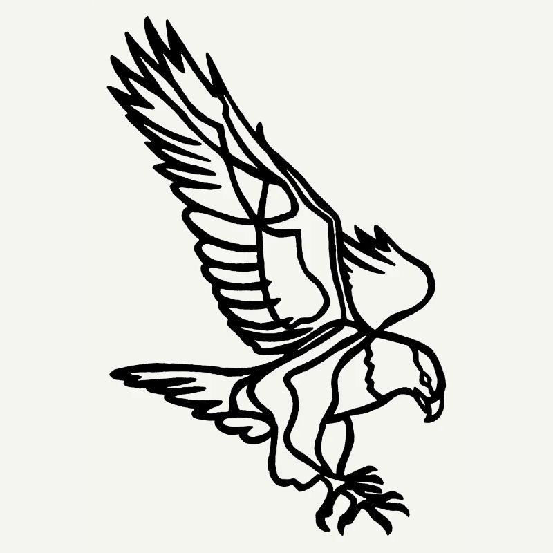 Black Eagle in Flight