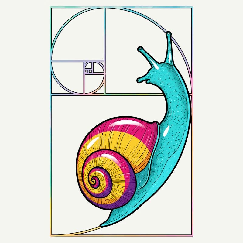Escargot spiralé de Fibonacci