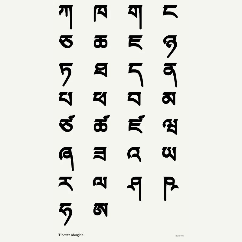 Tibetan script (black)