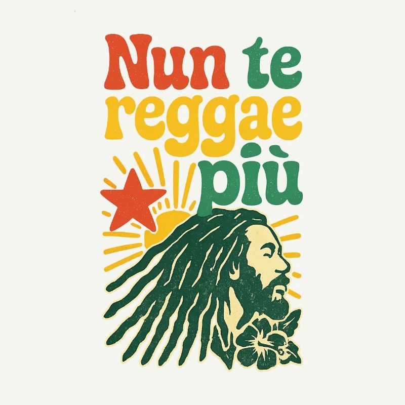 Design reggae rasta avec un message positif