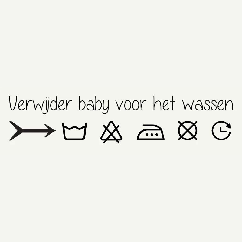 Remove infant before washing