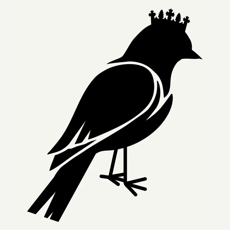 Vogel mit Krone