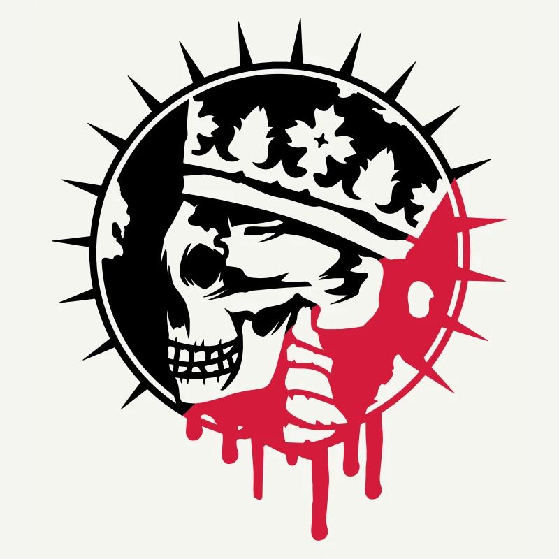 Skull with Crown Graffiti Patch