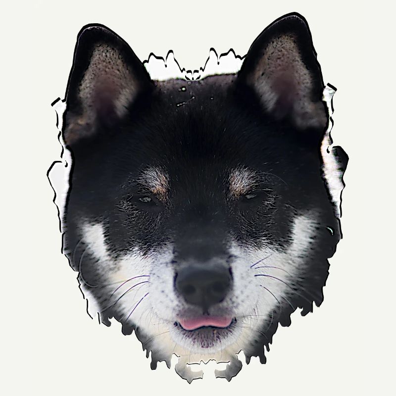 Conception du visage du chien de nuit