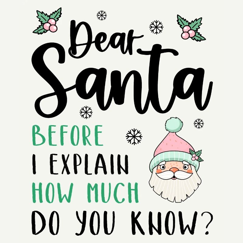 Dear Santa Before I explain What Do You Know?