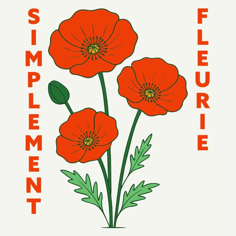 Simplement fleurie - Illustration florale rétro
