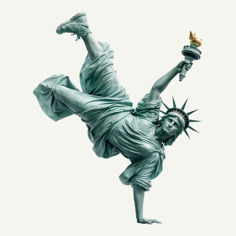 Freiheitsstatue Breakdancing