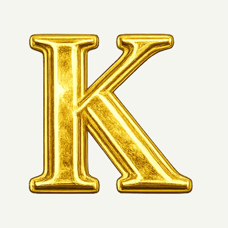 K Goldenes Monogramm