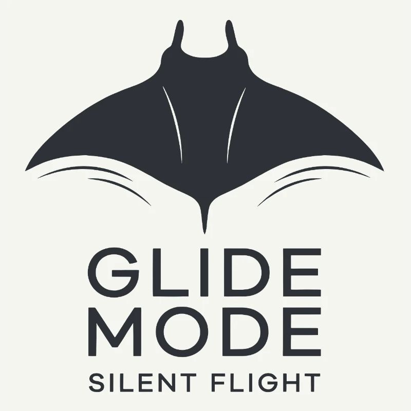 GLIDE MODE – minimalistische Mantarochen-Silhouett