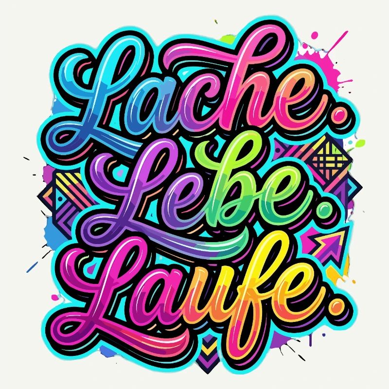 Laugh Live Run Graffiti
