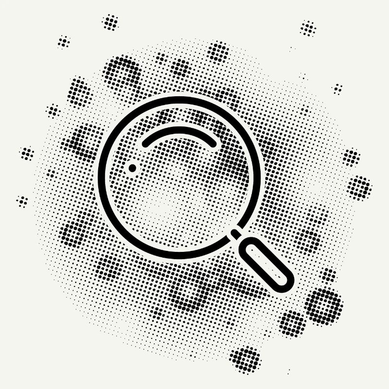 Loupe avec fond de points