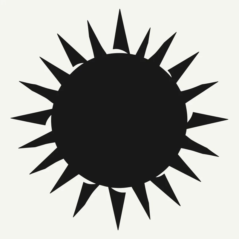 Kräftiges Sonnenschliffmuster auf dunklem Hintergrund