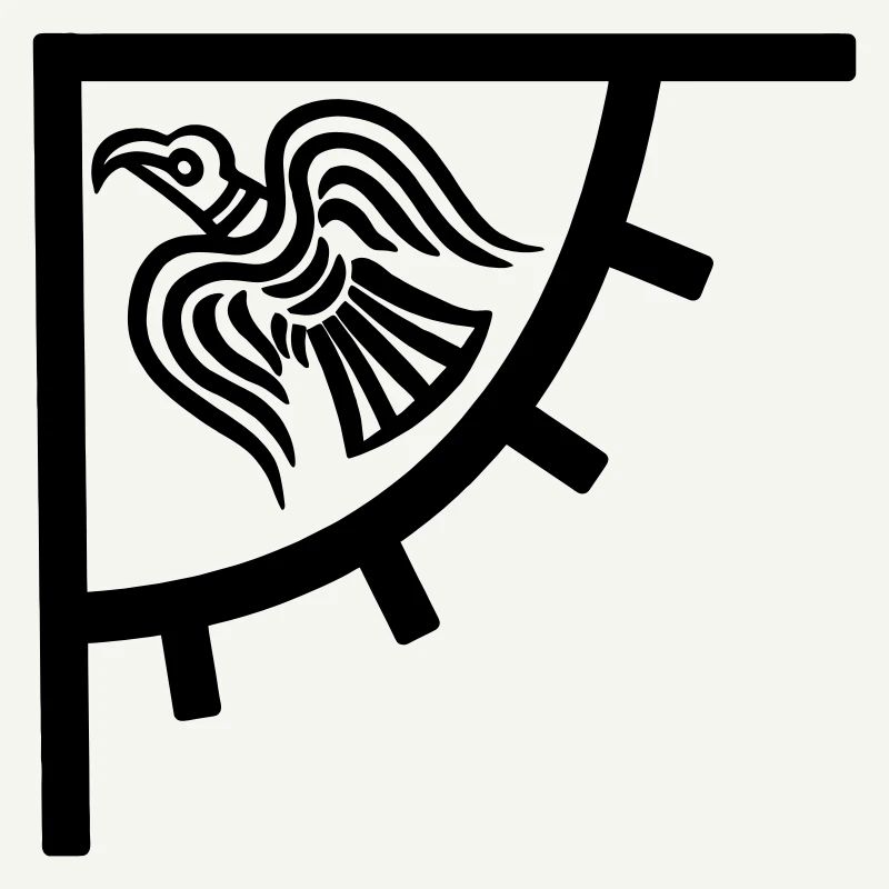Viking Flag Corner Raven