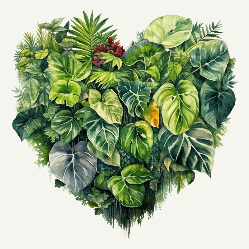 Forêt tropicale de Leaf Heart
