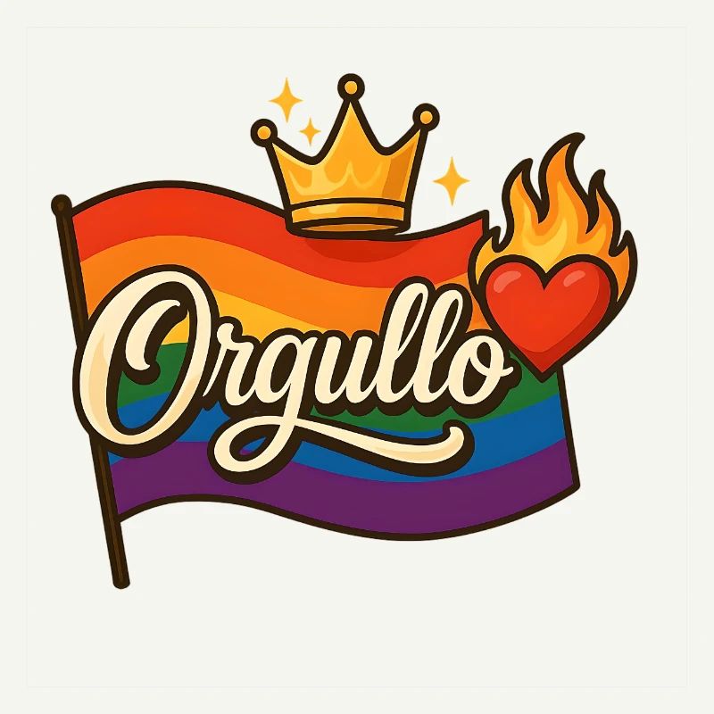 Orgullo – Pride con Corazón y Corona