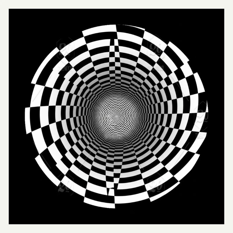 Vortex optique noir et blanc