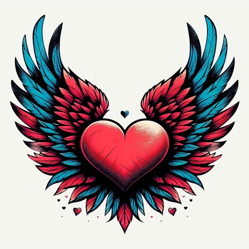 Coeur avec ailes