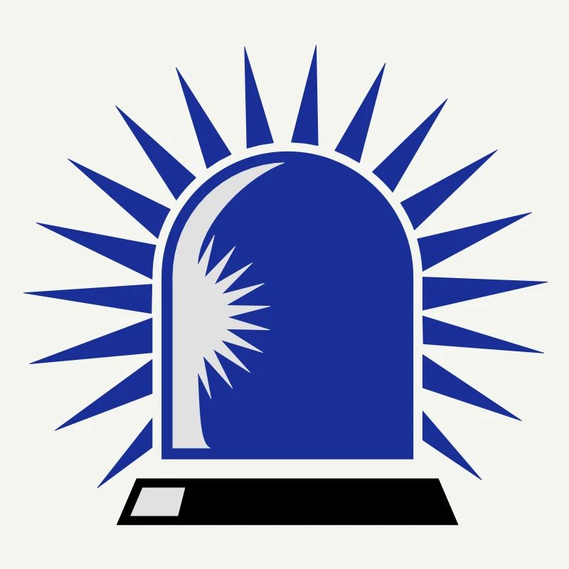rotating blue beacon light