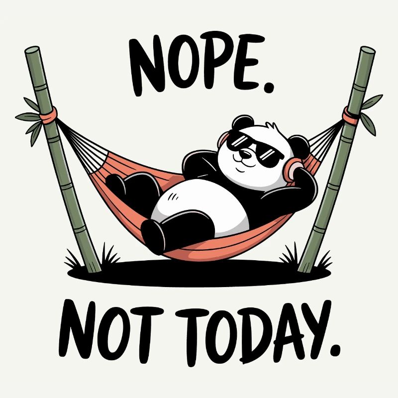 Panda relaxant se relaxant dans un hamac