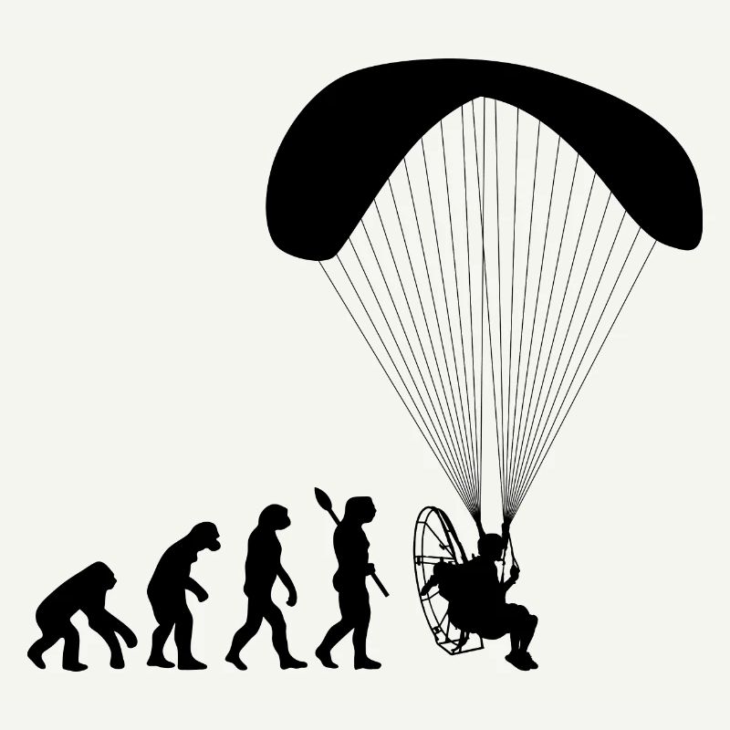 Paramoteur Évolution humaine drôle