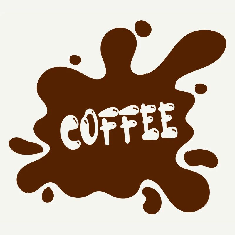 Kaffeefleck mit künstlerischem Design