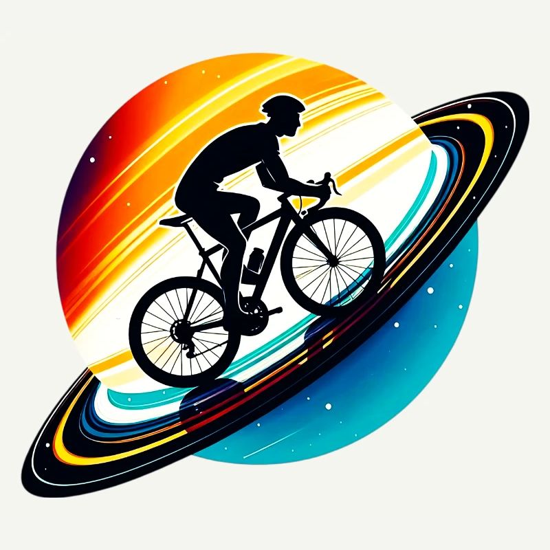 Cycliste sur Saturne