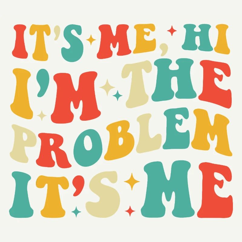 Bright Retro Typography Confession