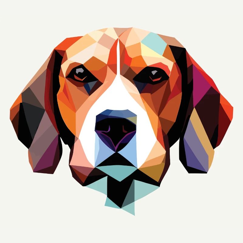 Polygone de chien beagle