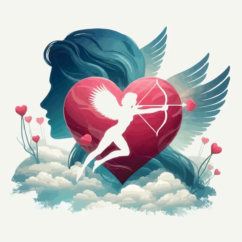 Cupidon Archer Oeuvre de cœur