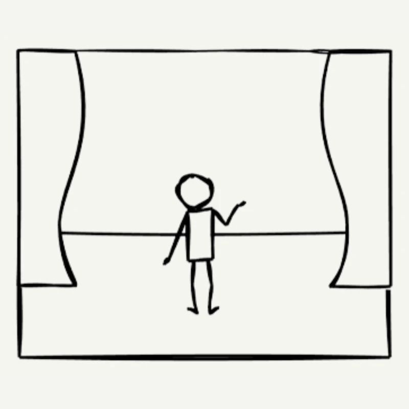 Stage Performance Stick Figure