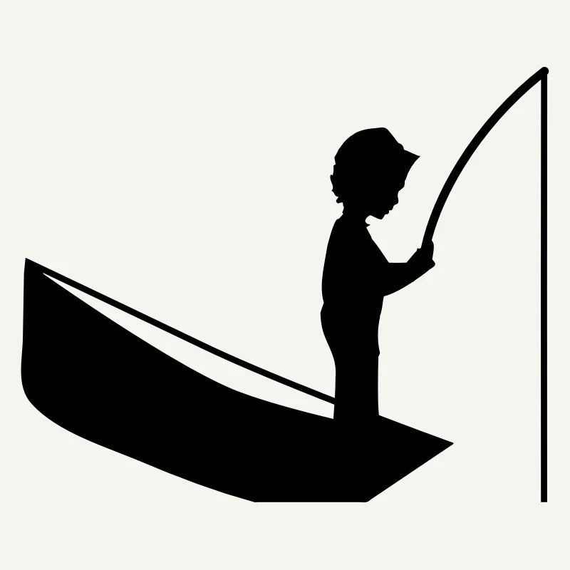 Un garçon avec une pêche