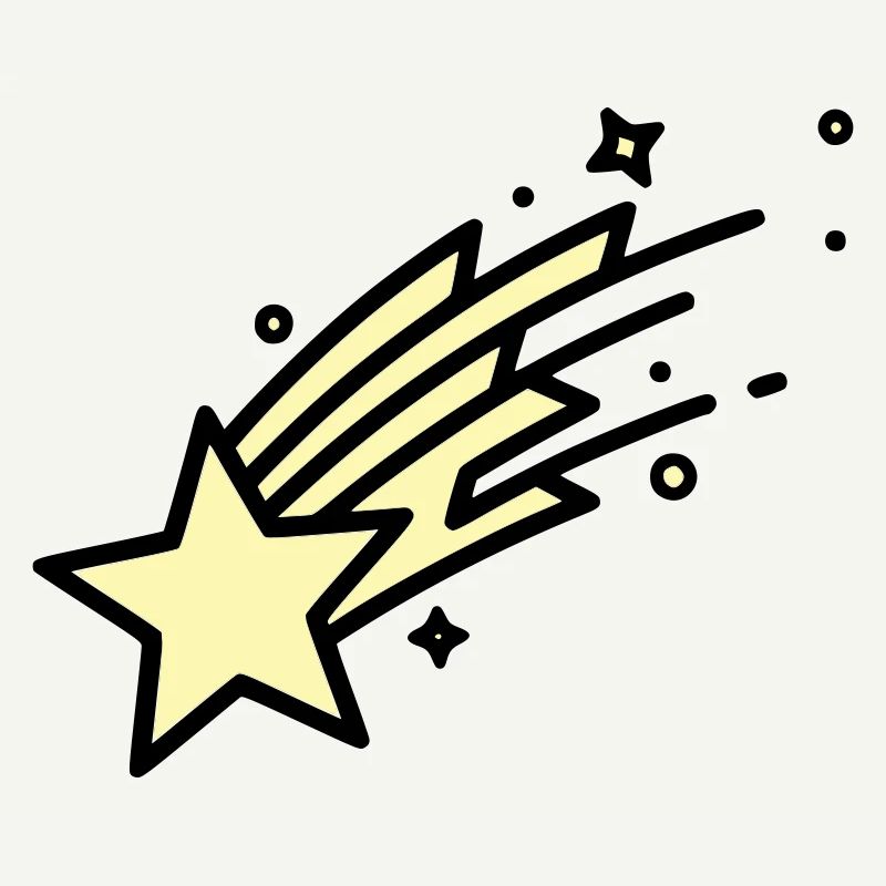 Une bande dessinée Shooting Star Comet