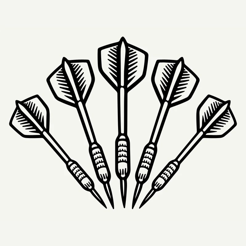 Symbole des fléchettes Dartpfeile