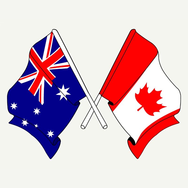 Drapeau de l’Australie et du Canada