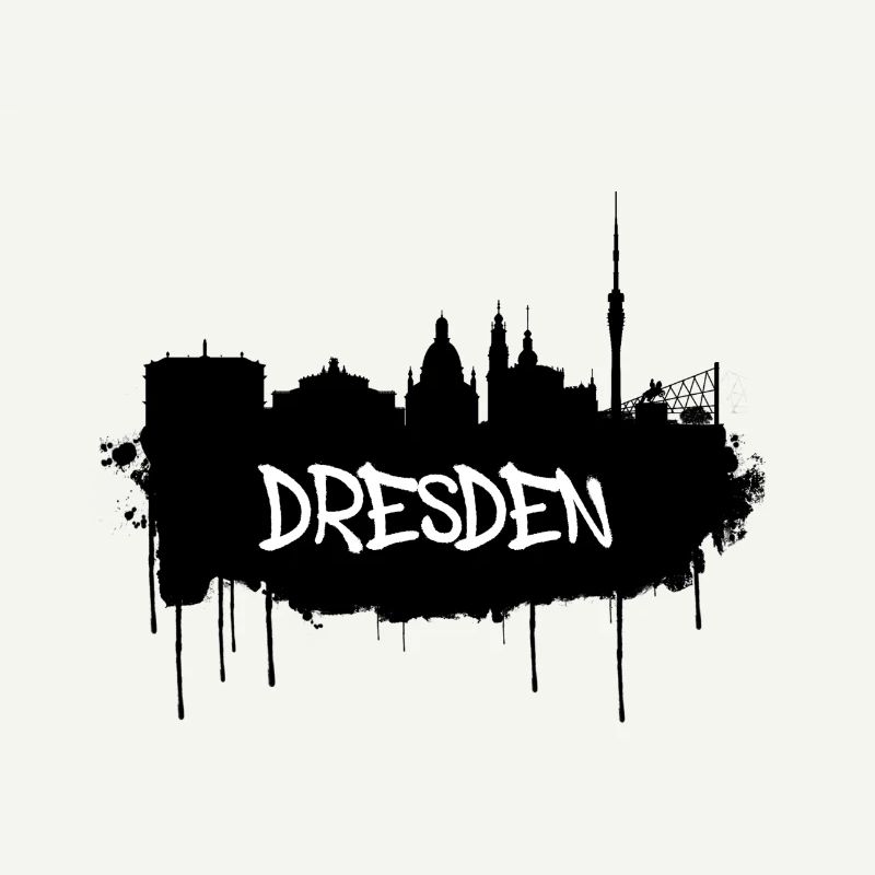 Ligne d’horizon des graffitis de Dresde