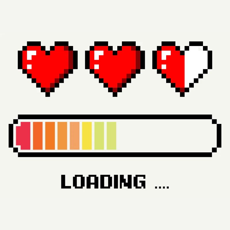 Palette de cœurs de pixels