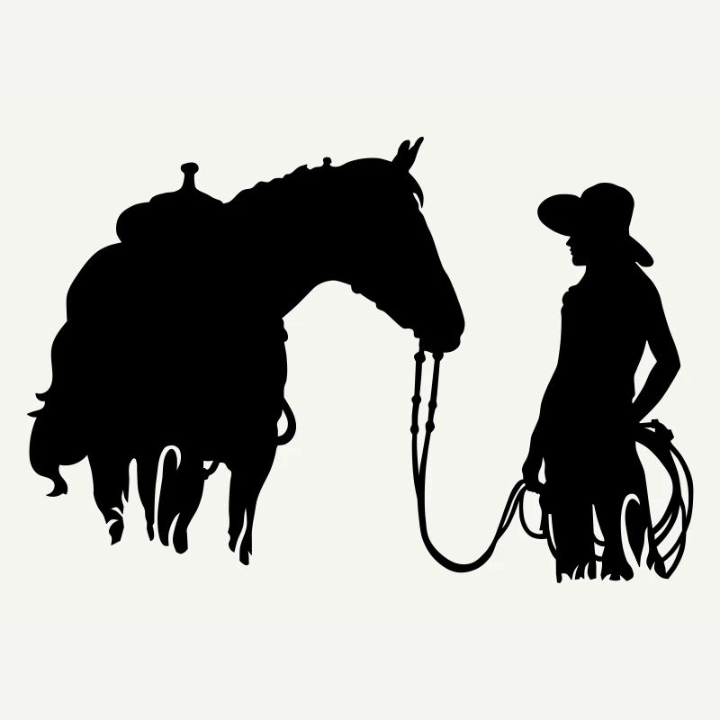 Frau mit Pferd