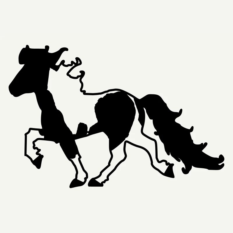 Islandpferd Schecke verspielt 