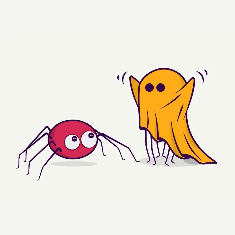 Halloween Spider Ghost Comic Cartoon Comic