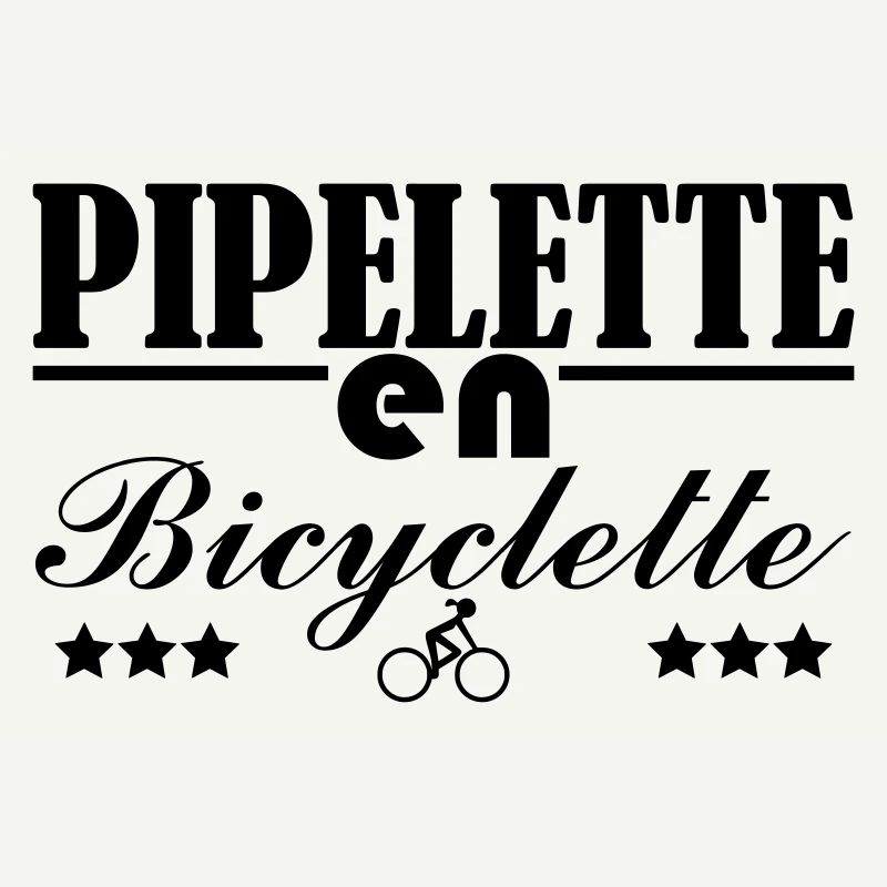Pipelette on a bicycle