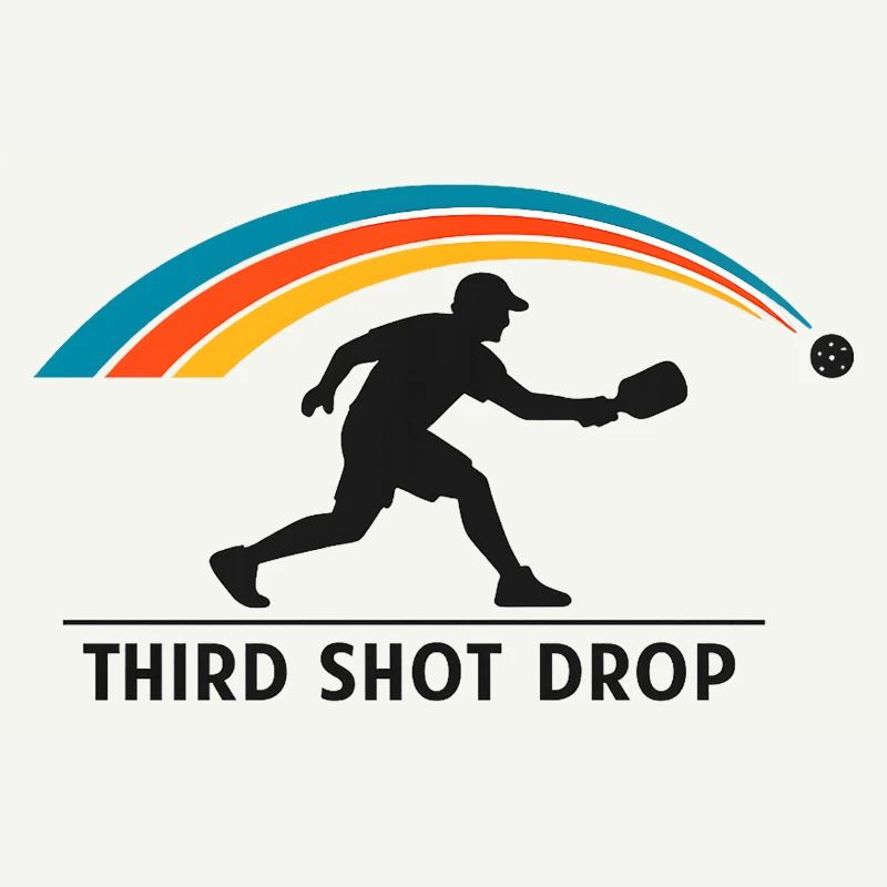 Third Shot Drop Badminton Silhouette