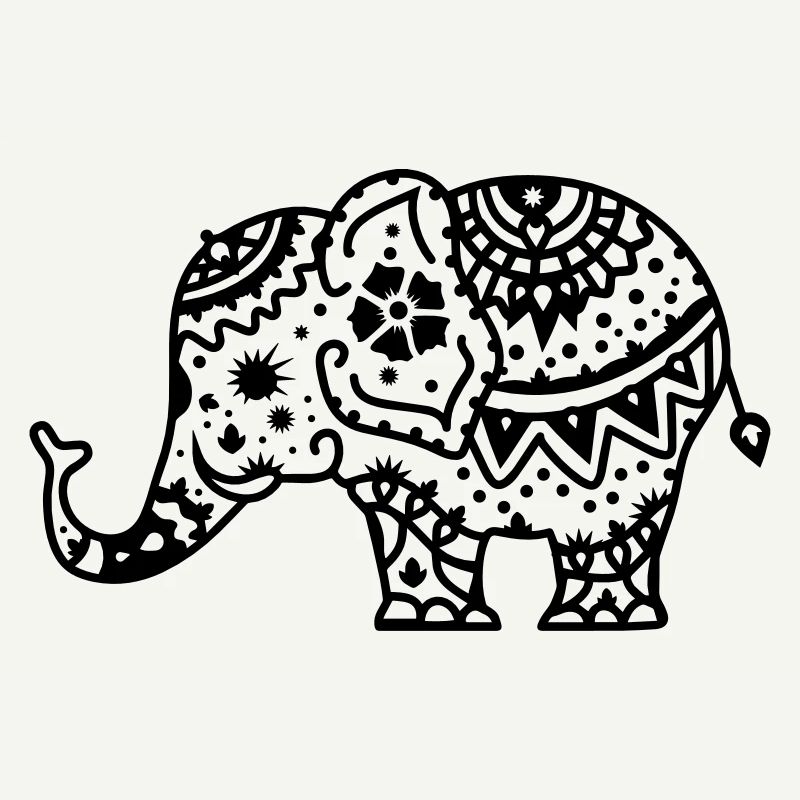 Éléphant indien décoré