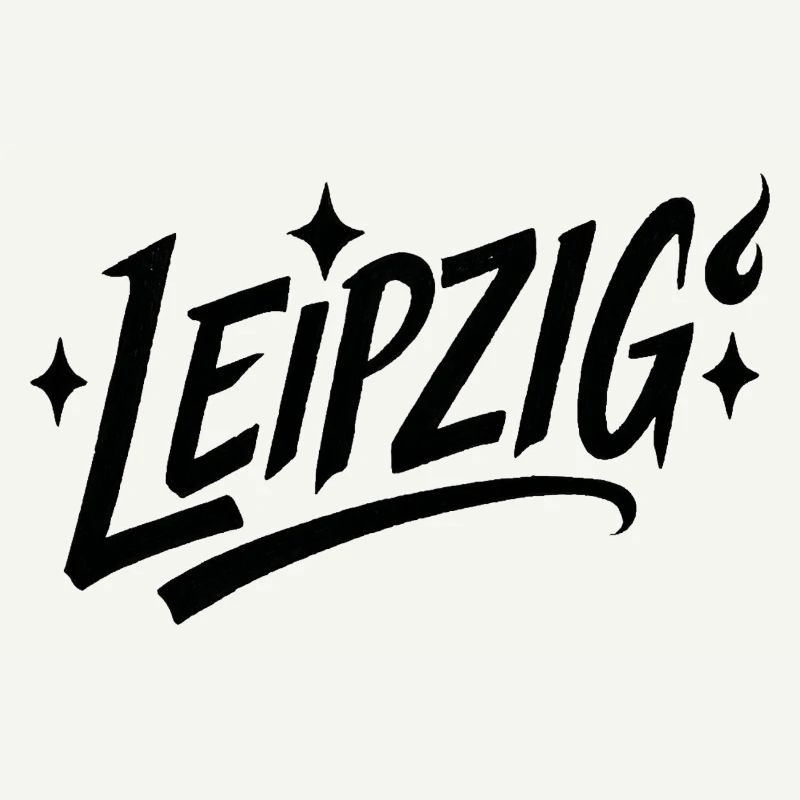 Lettrage étoile de Leipzig