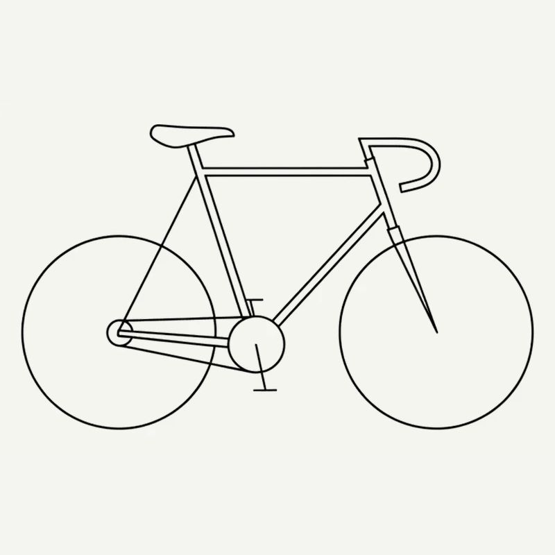 Bicycle Silhouette Minimal Design for Bikers