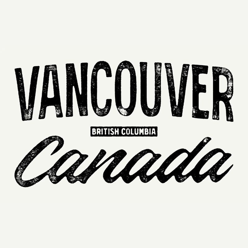 Vancouver, Canada, Rétro Lettering Design